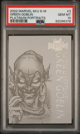 2022 #3 Green Goblin PSA 10 Skybox Marvel Metal Universe Spider-Man Platinum Portraits