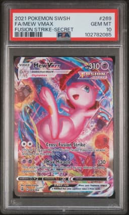 2021 #269 Full Art/Mew Vmax PSA 10 Sword & Shield Fusion Strike
