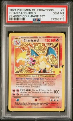 2021 #4 Charizard-Holo PSA 10 Celebrations Classic Collection
