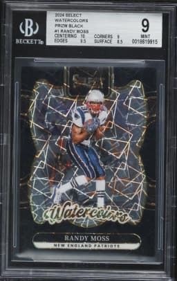2024 #1 Select Watercolors Prizm Black Randy Moss MINT BGS 9