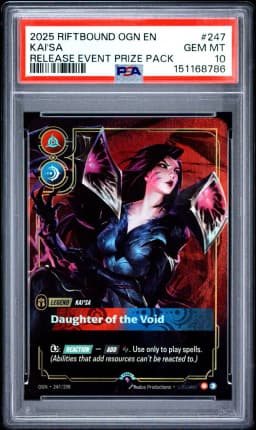 2025 #247 Kai'SA - Daughter of the Void PSA 10 Riftbound: League of Legends Ogn-Origins