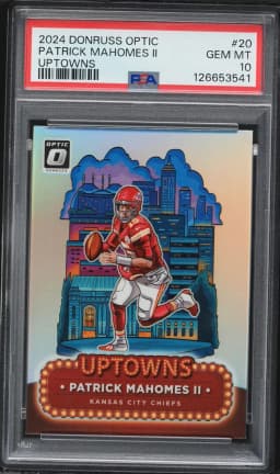 2024 #20 Patrick Mahomes II PSA 10 Panini Donruss Optic Uptowns Football