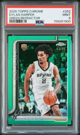 2025 #252 Dylan Harper PSA 9 Topps Chrome