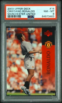 2003 #14 Cristiano Ronaldo PSA 8 Upper Deck Manchester United