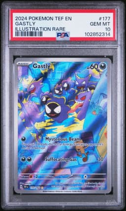 2024 #177 GASTLY PSA 10 POKEMON TEF EN-TEMPORAL FORCES | ILLUSTRATION RARE