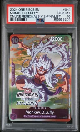 2024 #041 Monkey D. Luffy PSA 10 One Piece Online Regionals Pack 2024 Vol.2