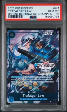 2025 #047 Trafalgar Law PSA 10 One Piece Offline Regionals Pack 2025 Season 2