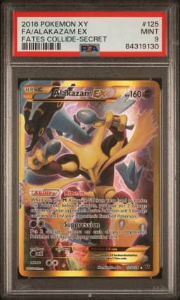 2016 #125 Full Art/Alakazam EX PSA 9 XY Fates Collide Pokemon