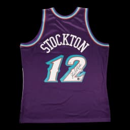 #NA John Stockton Signed Autographed Utah Jazz Jersey - PSA AUTH, LOA