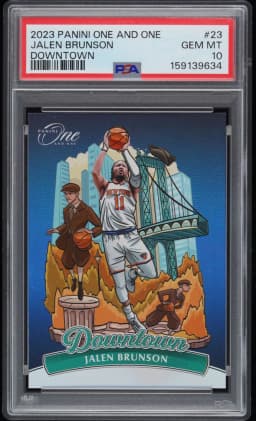 2023 #23 Jalen Brunson PSA 10 Panini One and One Downtown