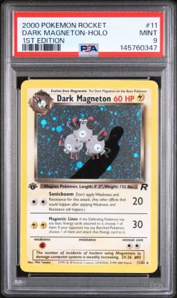 2000 #11 Dark Magneton-Holo 1st Edition PSA 9 Rocket