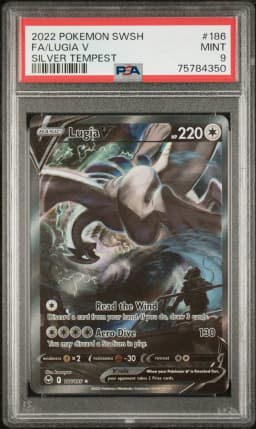 2022 #186 Full Art/Lugia V PSA 9 Sword & Shield Silver Tempest