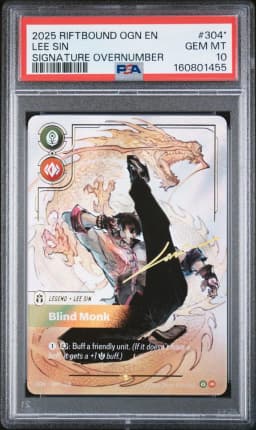 2025 #304* Lee Sin - Blind Monk PSA 10 Riftbound: League of Legends Ogn-Origins