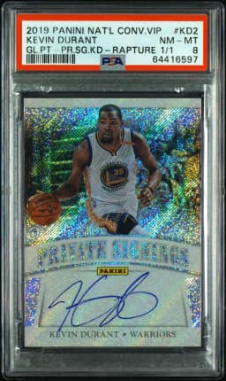 2019 #KD2 Kevin Durant PSA 8 Panini National Convention VIP Gold Party Private Signings Kevin Durant