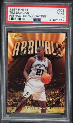 1997 #325 Tim Duncan PSA 9 Finest Basketball