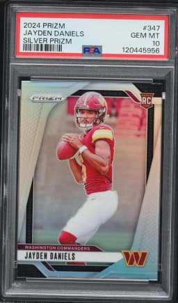 2024 #347 Jayden Daniels PSA 10 Panini Prizm Football