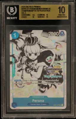 2024 #OP01-077 Perona MONOCHROME UC/(Championship '24 Top Player Pack Vol. 2(Dec '24-Jan'25)) BGS 10 One Piece Card Game Promos