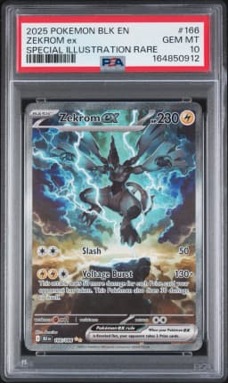 2025 #166 Zekrom EX PSA 10 Blk EN-Black Bolt