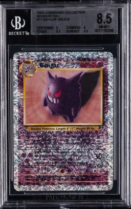 2002 #11 Gengar-Reverse Foil BGS 8.5 Legendary Collection Pokemon