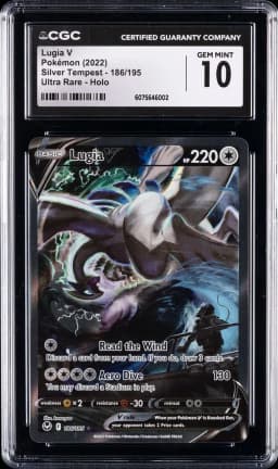 2022 #186 Full Art/Lugia V CGC 10 Sword & Shield Silver Tempest Pokemon