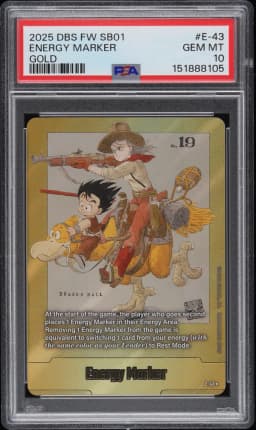 2025 #E-43 Energy Marker PSA 10 Dragon Ball Super Card Game Fusion World Manga Booster 01