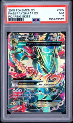 2015 #105 Full Art/M Rayquaza EX PSA 7 XY Roaring Skies