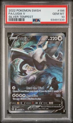 2022 #186 Full Art/Lugia V PSA 10 Sword & Shield Silver Tempest
