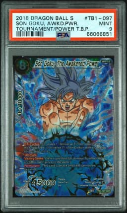 2018 #TB1-097 Son Goku, the Awakened Power PSA 9 Dragon Ball Super Card Game Themed Booster 1 Tournament of Power