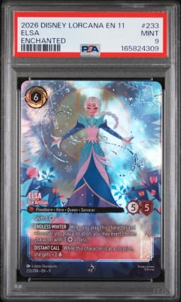 2026 #233 Elsa - Ice Artisan PSA 9 Disney Lorcana EN 11-Winterspell