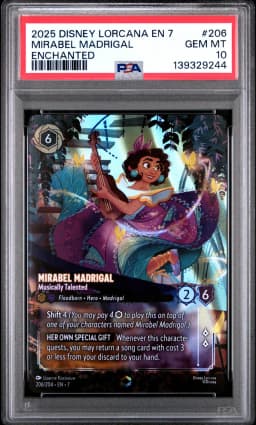 2025 #206 Mirabel Madrigal - Musically Talented PSA 10 Disney Lorcana EN 7-Archazia's Island