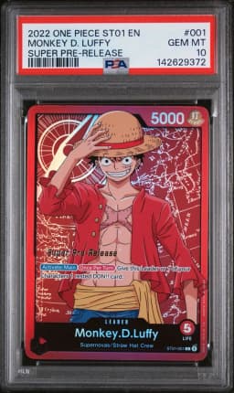 2022 #001 Monkey D. Luffy PSA 10 One Piece Starter Deck ST01-Straw Hat Crew