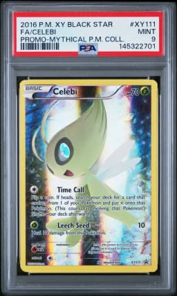 2016 #XY111 Full Art/Celebi PSA 9 XY Black Star Promo