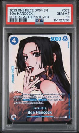 2023 #078 Boa Hancock PSA 10 One Piece OP04-Kingdoms of Intrigue