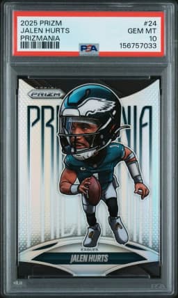 2025 #24 Jalen Hurts PSA 10 Panini Prizm Prizmania