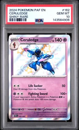 2024 #162 Ceruledge PSA 10 Paf EN-Paldean Fates