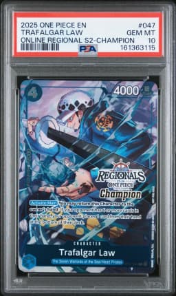 2025 #047 Trafalgar Law PSA 10 One Piece Online Regionals Pack 2025 Season 2