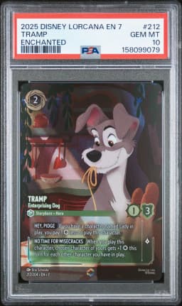 2025 #212 Tramp - Enterprising Dog PSA 10 Disney Lorcana EN 7-Archazia's Island