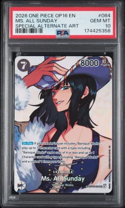 2026 #084 MS. All Sunday PSA 10 One Piece OP16-the Time of Battle