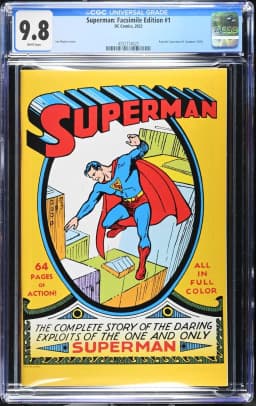 2022 Superman: Facsimile Edition #1 CGC 9.8 DC Comics