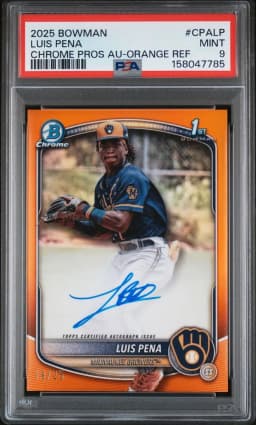 2025 #CPALP Luis Pena PSA 9 Bowman Chrome Prospect Autographs
