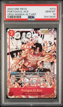 2023 #013 Portgas D. Ace PSA 10 One Piece OP02-Paramount War