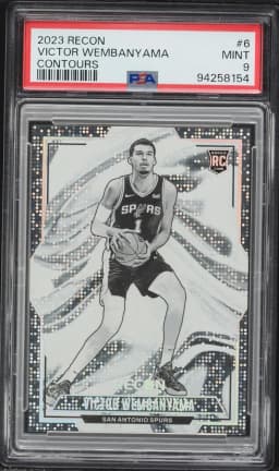 2023 #6 Victor Wembanyama PSA 9 Panini Recon Contours Basketball