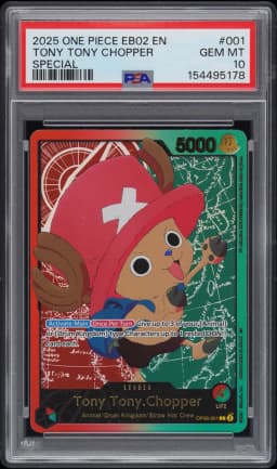 2025 #001 Tony Tony Chopper PSA 10 One Piece EB02-Extra Booster -Anime 25th Collection-