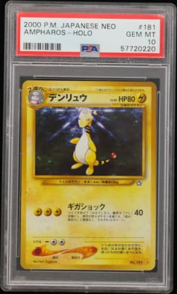 2000 #181 Ampharos-Holo PSA 10 Japanese Neo