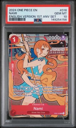 2024 #016 Nami PSA 10 English Version 1st Anniversary Set One Piece