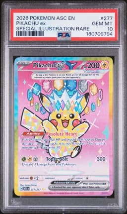 2026 #277 Pikachu EX PSA 10 Asc EN-Ascended Heroes