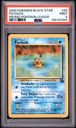 2000 #20 Psyduck PSA 9 Promo Black Star