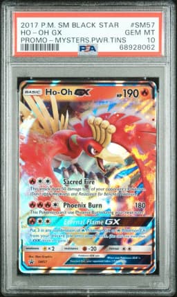 2017 #SM57 HO-Oh GX PSA 10 SM Black Star Promo Pokemon