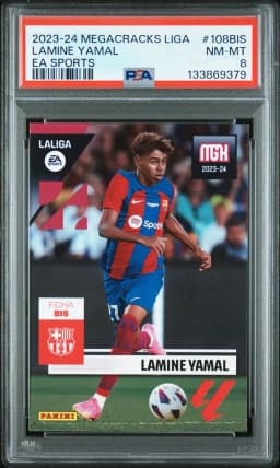 2023 #108BIS Lamine Yamal PSA 8 Panini Megacracks Laliga EA Sports