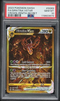 2023 #GG69 Full Art/Giratina Vstar PSA 10 Sword and Shield Crown Zenith Pokemon
